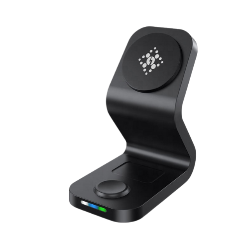 Cargador inalámbrico magnético 3 en 1, 15W: carga tu iPhone, Apple Watch y AirPods - Imagen 2